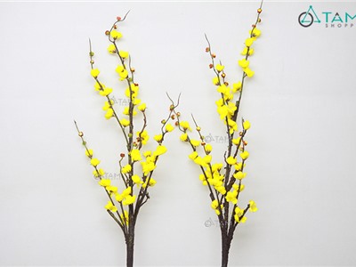 Cành hoa mai giả cao cấp D115cm T-HOA-16